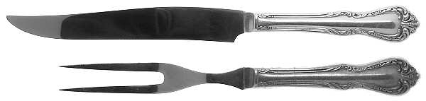 Chalice-Harmony (Silverplate, 1958) Small Stainless Blade 2-Piece Steak Carving Set