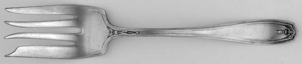 Chippendale (Silverplate, 1919) Medium Solid Cold Meat Serving Fork