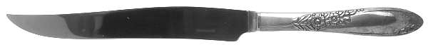 Country Lane (Silverplate, 1954) Small Steak Carving Knife with Stainless Blade