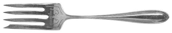 Commodore (Silverplate, 1929) Small Solid Cold Meat Serving Fork