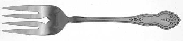 Country Medley (Stainless) Medium Solid Cold Meat Serving Fork