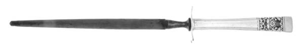 Coronation (Silverplate, 1936, No Mono) Large Roast Knife Sharpener wSteel Rod
