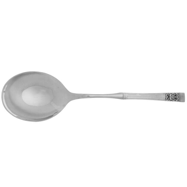 Coronation (Silverplate, 1936, No Mono) Casserole Spoon with Smooth Stainless Bowl HC