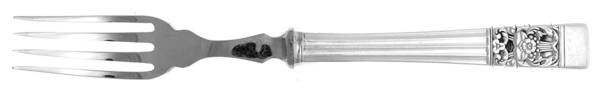 Coronation (Silverplate, 1936, No Mono) Individual Hollow Fish Fork, Stainless Tines