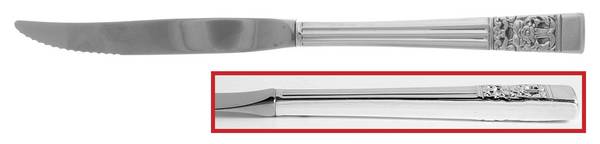 Coronation (Silverplate, 1936, No Mono) Individual Steak Knife Hollow Handle Serrate Blade