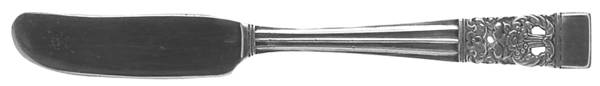 Coronation (Silverplate, 1936, No Mono) Solid Handle Modern Butter Spreader