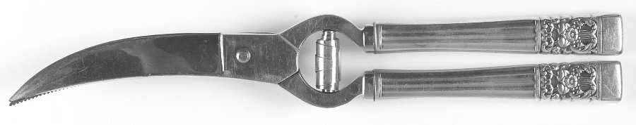 Coronation (Silverplate, 1936, No Mono) Poultry Shears with Stainless Blades