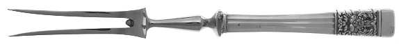 Coronation (Silverplate, 1936, No Mono) Large Stainless-Prong Roast Carving Fork
