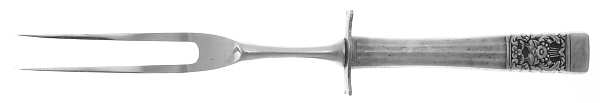 Coronation (Silverplate, 1936, No Mono) Large Stainless-Prong Roast Carving Fork