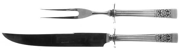 Coronation (Silverplate, 1936, No Mono) Small Stainless Blade 2-Piece Steak Carving Set