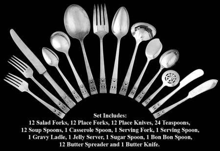 Coronation (Silverplate, 1936, No Mono) 92 Piece Set