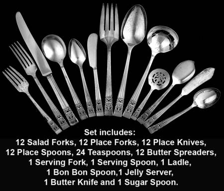 Coronation (Silverplate, 1936, No Mono) 91 Piece Set