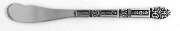 Coronation (Stainless, Black Accent) Flat Handle Butter Spreader