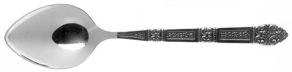 Coronation (Stainless, Black Accent) Place/Oval Soup Spoon
