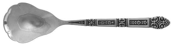 Coronation (Stainless, Black Accent) Sugar Shell Spoon