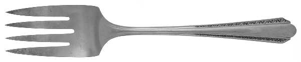 Croydon-Mary Lee (Silverplate, 1932) Large Solid Cold Meat Serving Fork
