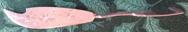 Croyden (Silverplate, 1887) Flat Twisted Handle Master Butter Knife Bright Cut