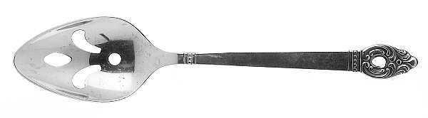 Danish Court (Stainless) Pierced Tablespoon (Serving Spoon)