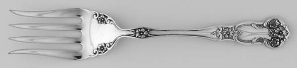 Daisy (Silverplate, 1910) Small Solid Cold Meat Serving Fork