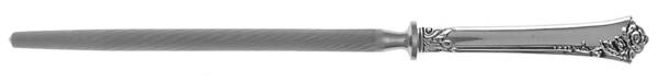 Damask Rose (Sterling, 1946, No Monograms) Sharpener Knife with Steel Rod HC