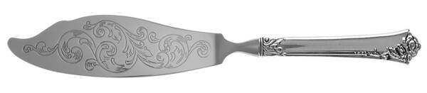 Damask Rose (Sterling, 1946, No Monograms) Fish Serving Knife with Stainless Blade HC
