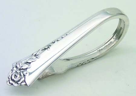 Damask Rose (Sterling, 1946, No Monograms) Napkin Clip HC