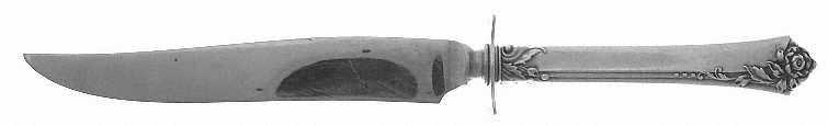 Damask Rose (Sterling, 1946, No Monograms) Small Carving Knife W/Sterling Guard
