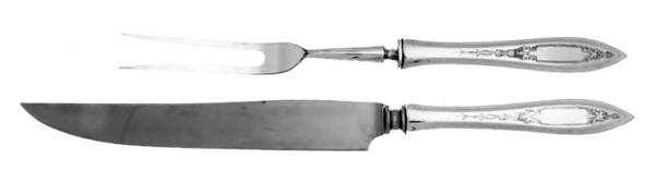 Debutante-Grandeur-Princess (Slvp, 1934, No Monos) Small Stainless Blade 2-Piece Steak Carving Set