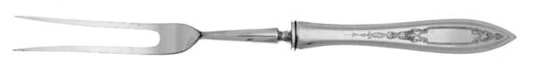 Debutante-Grandeur-Princess (Slvp, 1934, No Monos) Small Steak Carving Fork with Stainless Prongs