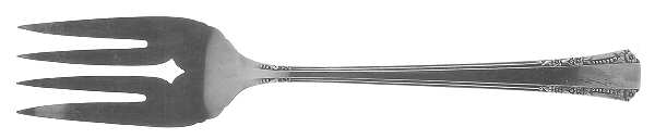 Del Mar (Silverplate, 1939) Medium Solid Cold Meat Serving Fork