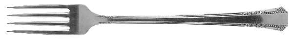 Del Mar (Silverplate, 1939) Grille Fork (Viande)