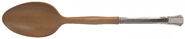 Del Mar (Silverplate, 1939) Salad Serving Spoon with Wooden Bowl