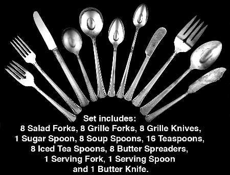 Del Mar (Silverplate, 1939) 68 Piece Set
