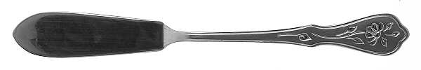 Dighton Rose (Stainless) Flat Handle Master Butter Knife by Oneida Silver