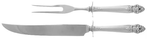 Distinction (Silverplate, 1951) Small Stainless Blade 2-Piece Steak Carving Set