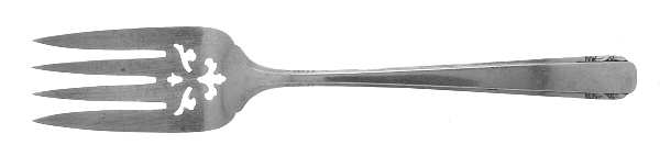 Elaine (Silverplate, 1926) Medium Solid Cold Meat Serving Fork