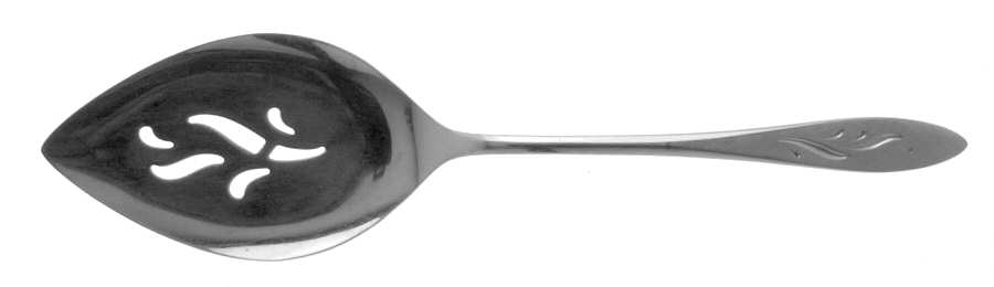 Ember Glow (Stainless, Burnished Handle) Pierced All Stainless Pie Server