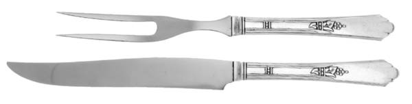 Encore (Silverplate, 1934) Small Stainless Blade 2-Piece Steak Carving Set