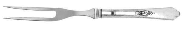 Encore (Silverplate, 1934) Small Steak Carving Fork with Stainless Prongs
