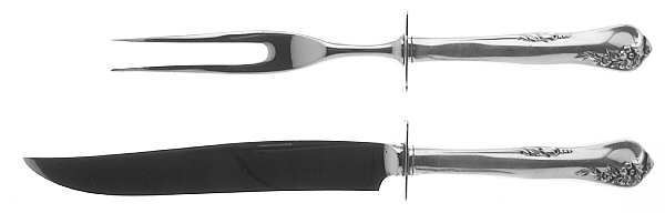 Engagement (Sterling, 1952, No Monograms) Small Stainless Blade 2-Piece Steak Carving Set