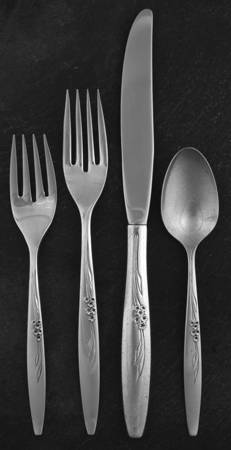 Enchantment-Gentle Rose (Silverplate, 1960) 4 Piece Place Setting