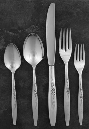 Enchantment-Gentle Rose (Silverplate, 1960) 40 Piece Estate Set