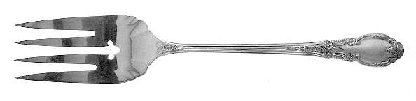 Enchantment-Londontown (Silverplate, 1952) Medium Solid Cold Meat Serving Fork
