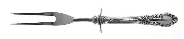 Enchantment-Londontown (Silverplate, 1952) Small Steak Carving Fork with Stainless Prongs