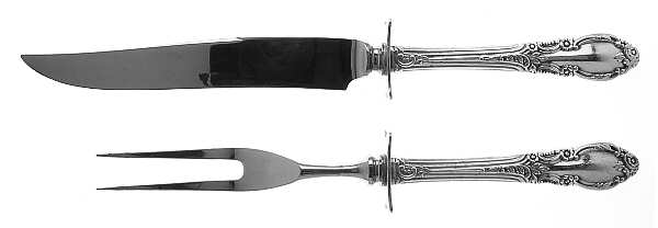 Enchantment-Londontown (Silverplate, 1952) Small Stainless Blade 2-Piece Steak Carving Set