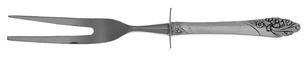 Evening Star (Silverplate, 1950) Carving Fork Small with Stainless Prongs HC