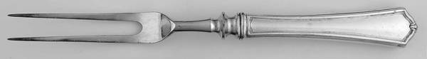 Exeter (Silverplate, 1913) Small Steak Carving Fork with Stainless Prongs