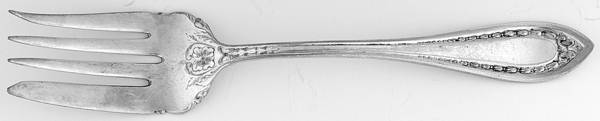 Extra Silver Coin Plate 3 (Silverplate) Medium Solid Cold Meat Serving Fork