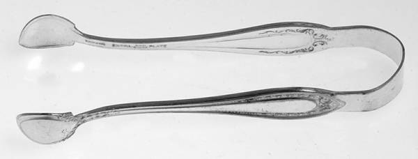Extra Silver Coin Plate 3 (Silverplate) Sugar Tongs