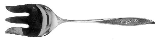 First Frost (Sterling, 1965) Medium Solid Cold Meat Serving Fork